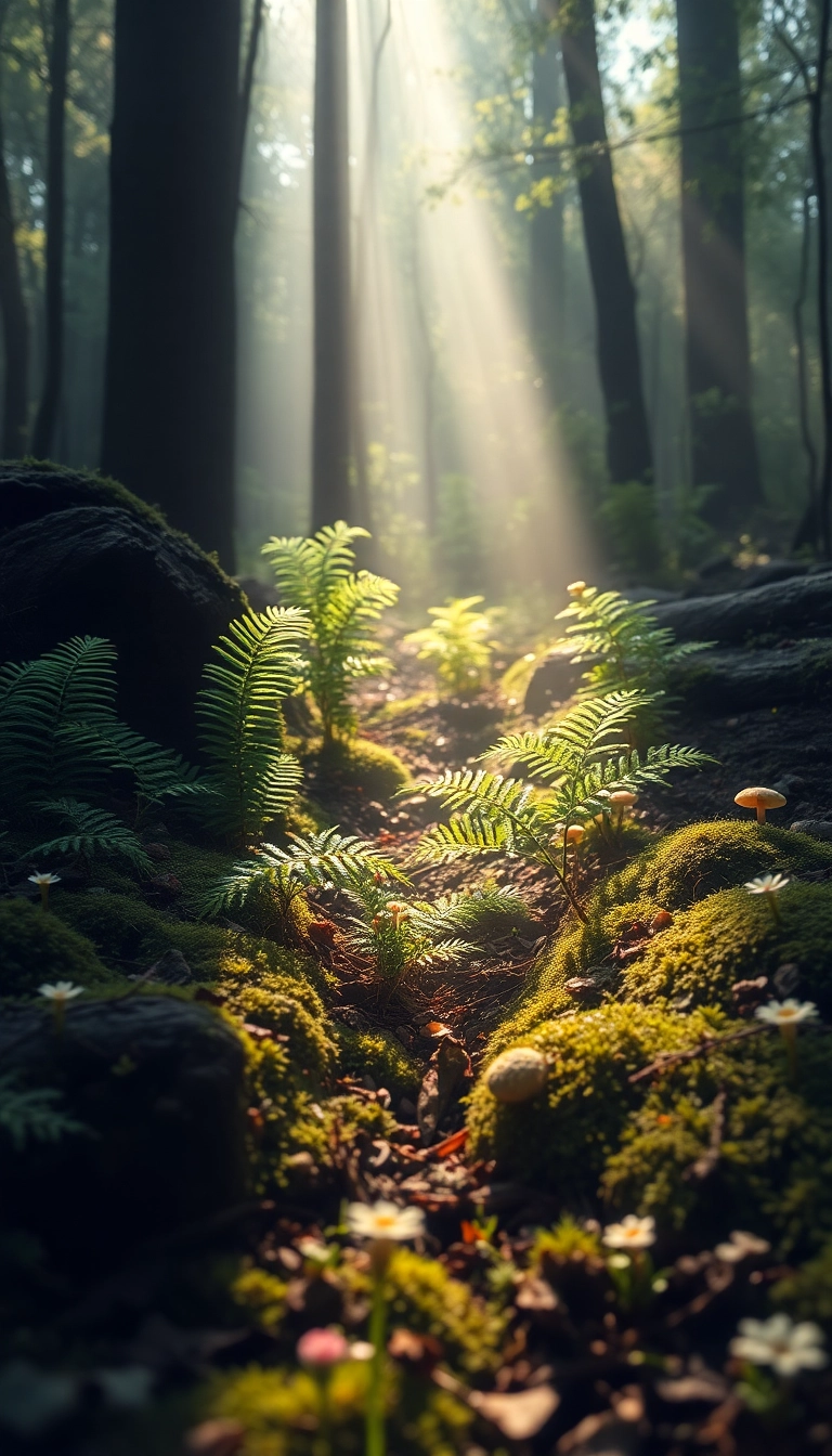 iPhone Relaxing Spring Forest Floor Gorgeous Background